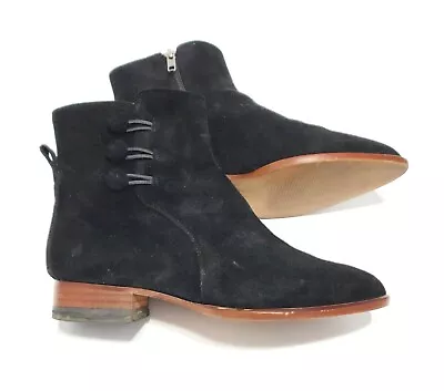 SIXTY SEVEN Womens BLACK Suede Leather Ankle BOOTS BOOTIES Size 7.5 MSRP $229 • $39.20