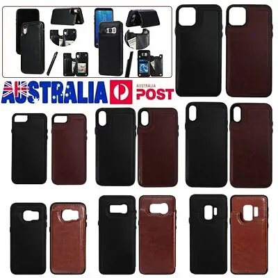 $14.96 • Buy Leather Wallet Card Holder Phone Case IPhone 11Pro Max XR Samsung S7 S8 S9 FZ