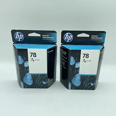 HP 78 Tri-Color OEM Original Ink Lot Of 2 Cartridges Sealed C6578DN-140 Exp 2015 • $21.99