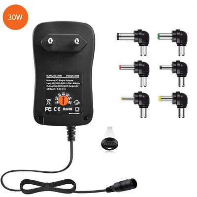 $12.60 • Buy 30W Universal AC Adapter, 3V-12V Multi Voltage Adaptor Switching Power Supply