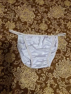 Vintage Satin String Bikini Panties Size Medium • $10.50