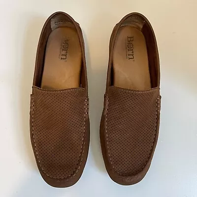 Born Loafers Shoes Brown Leather Slip-On Driving Moc Casual Mens Size 11M • $28.99
