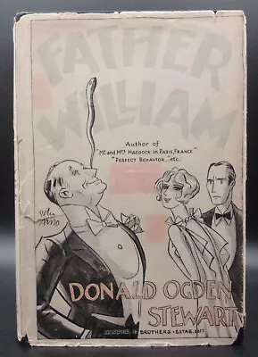 $34.99 • Buy Donald Ogden Stewart FATHER WILLIAM First Ed. 1929 Humor Father & Son Novel DJ