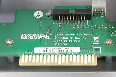 Promise Technology GP0552-01 REV A2 VTrak SAS-D Fan Board Assembly Module.184667 • $33.33