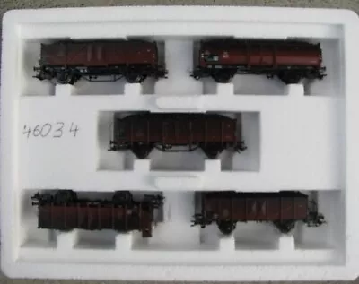 Marklin HO 46034 Weathered 5-Car Coal Transport Car Set New In Original Box • $160.03