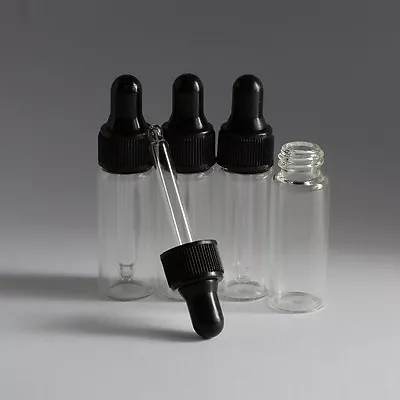 20Pcs 5ML Clear Glass Dropper Bottles For Essential Oils With Glass Eye Dropper • $18.97