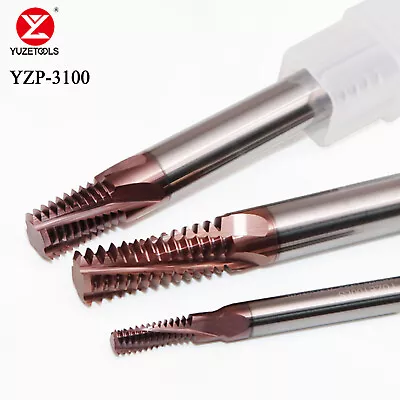 YuzeTools Thread Milling Cutter Carbide Full Teeth Metric M2 M3 M4 M5 M6 M8 M10 • $89.36