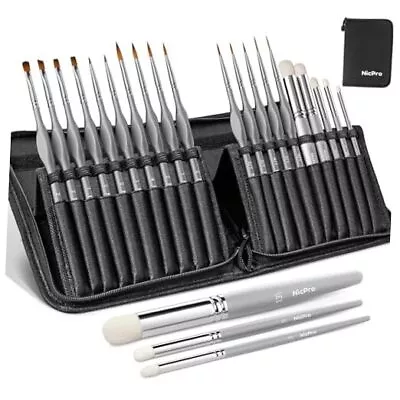 Miniature Paint Brushes Drybrush - 20PCS Model Paint Brush Set For Acrylic  • $35.43