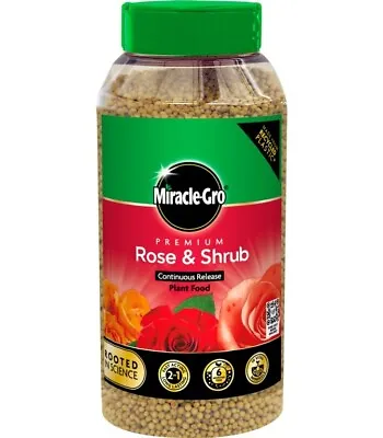 Miracle-Gro Premium Rose & Shrub Continuous Release Plant Food 900g 6 Month Feed • £8.75