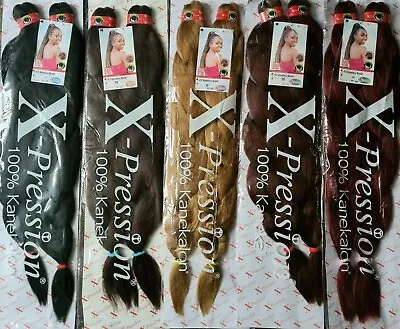 £9.29 • Buy Xpression Pre Pulled Stretched EZ Knotless Braids Expression Hair Extension-62''