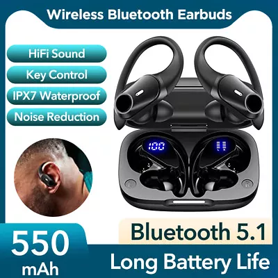 Sweatproof Wireless Earbuds Bluetooth Earphones Headphones Sport Gym Earbuds LCD • $36.99