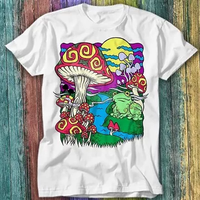 Magic Mushroom Frog Toad River Dream Psychedelic Research T Shirt Top Tee 260 • £6.70