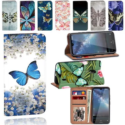 Butterfly PU Leather Stand Phone Cover Case - For Motorola Moto E6 E20 E30 E40/G • £3.94