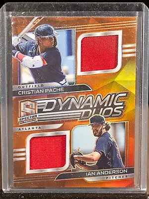 CRISTIAN PACHE IAN ANDERSON 2021 Spectra DYNAMIC Neon Orange Prizm RC Patch 1/15 • $0.99