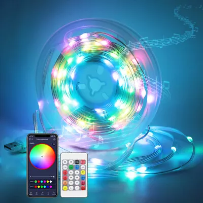 5V 32.8ft LED Stripe Lights RGB Rope Light Indoor Outdoor Strip Christmas Ddecor • $24.69