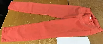 J BRAND Tangerine Orange 835 CAPRI SKINNY Cropped Mid-rise Jeans Jegging Pant 25 • $15.95