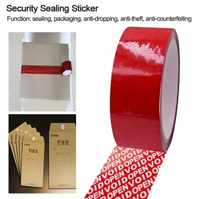 Supplies Tamper Proof Adhesive Tape Security Sealing Sticker Anti-Fake Label • £6.80
