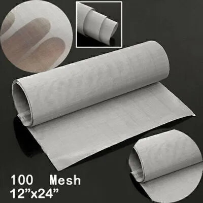 Stainless Steel Woven Wire Mesh Filtration Cloth Metal Fine Filter Screen Sheet. • $11.36