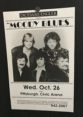 Moody Blues Concert Tour Poster 11x17 Civic Arena Pittsburgh Denny Laine • $9.99