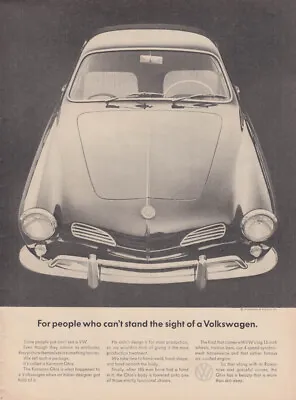 For People Who Can’t Stand The Sight Of A Volkswagen - Karmann Ghia Ad 1964 R&T • $9.99