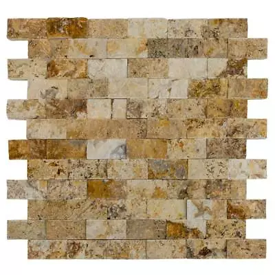 Valencia Split Face Travertine Mosaic - 1 Pcs 4 X4  Sample Order • $9.90