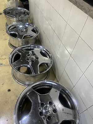 Factory Mercedes S430 S500 S600 S55 18  Real AMG Wheel 5 Spoke Chrome Rim W220 • $110