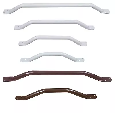 £7.49 • Buy White Grab Rail Handle Bar Indoor / Outdoor Powder Coated Screw Fixings Included