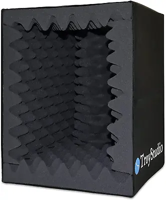 Portable Vocal Booth Large Foldable Microphone Isolation Shield Small Black • $50.73