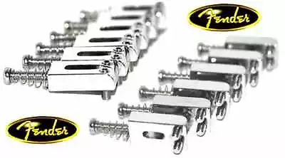 $29.95 • Buy Fender Mustang Player High Quality Chrome Bridge Saddles Modern Style New! Nice!