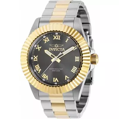 Invicta Men's Watch Pro Diver Quartz Black Dial Two Tone Steel Bracelet 37407 • $63.25