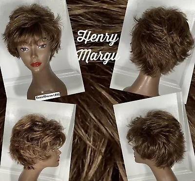 Henry Margu Synthetic Wig Razor Cut Dark Auburn Light. Auburn HiLites Avg C-19 • $24