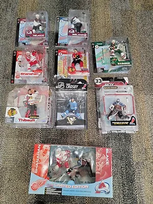 Lot Of 9 McFarlane NHL Figures NIB Crosby Roy Shanahan Selanne Chelios Thibault • $159.99