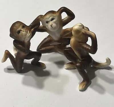 Antique Bone China Monkey Figurines • $9.99
