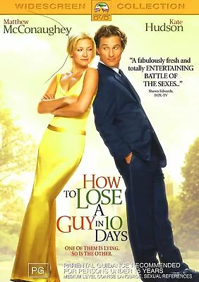 How To Lose A Guy In 10 Days (DVD) Kate Hudson -  New & Sealed • $5.09