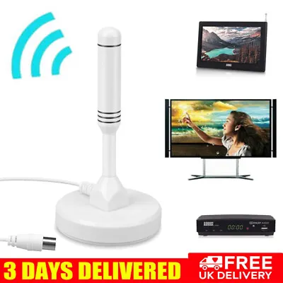 Magnetic Base Portable TV Antenna Indoor Outdoor Digital HD Freeview Aerial • £9.94