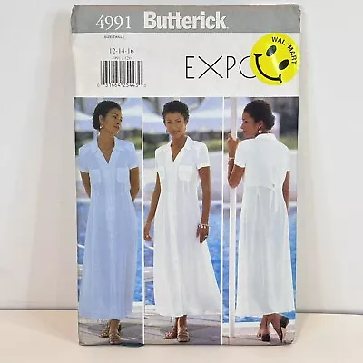 Butterick 4991 Misses Pattern Classic Dress Vintage 1990s Size 12-14-16 Uncut • $9.99