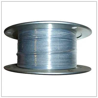 1/4  X 500 FT Galvanized Aircraft Cable 7x19 EIPS Steel Core Guide Wire Fence • $149.99