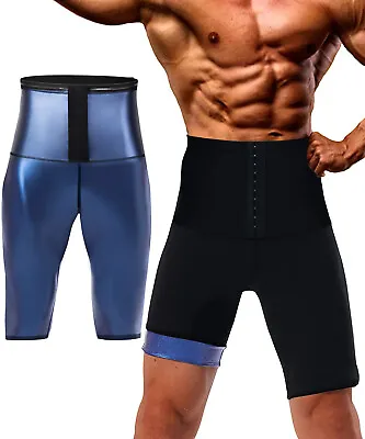 Men Sauna Pants Sweat Thermo Capris Heat Trapping Shorts Compression Slim Shaper • $4.79