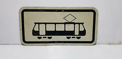 Vintage Trolley Train Street Sign Streetcar  • $139.99