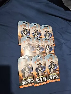 MTG Outlaws Of Thunder Junction Play Booster Pack- New/Factory Sealed (Lot Of 9) • $35