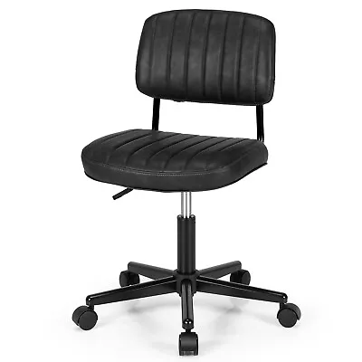 Topbuy Leisure Office Chair Mid-back Swivel Task Chair PU Leather Adjustable • $69.99