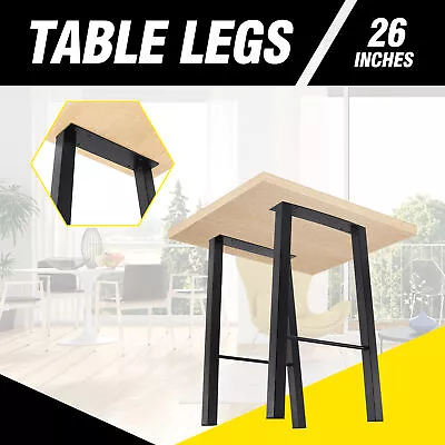 26 In Modern Metal Table Legs Heavy Duty DIY Iron Bench Legs Chair Bench Legs • $44.99