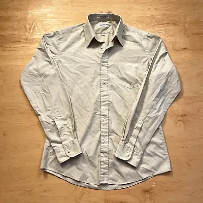 Vintage YSL Yves Saint Laurent Beige Medium Long Sleeve Mens Shirt • $19.25