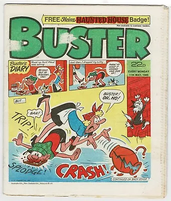 £1 • Buy Buster Comic 11th May 1985 Chalky X-Ray Specs Leopard Lime St