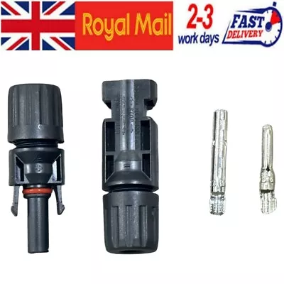 Solar Panel Connectors -Waterproof IP67 Male And Female Connectors-Various Pairs • £5.99