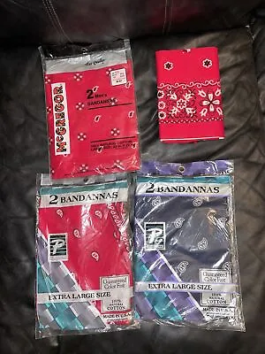 Vintage Lot Of 7 Paris Accessories Extra Large Size Bandanna + Mcgregor Nos • $40