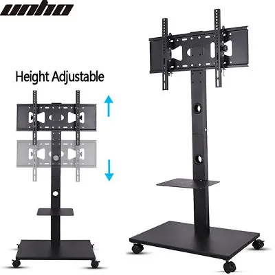£56.95 • Buy 32 -70  Portable TV Mobile Floor Stand Moving Cart Mount Height Adjustable 30KG