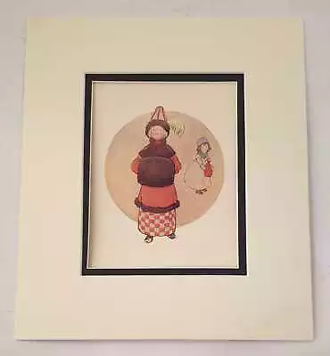 TARRANT Lucy Locket (1934 Nursery Rhymes Colour Lithograph) • £9.95