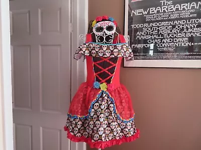 Sugar Skull Señorita - Christy's Dress Up Outfit - Girls Aged 12/14 Yrs • £8.95