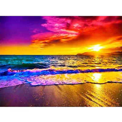 £6.98 • Buy 5D Diamond Painting Embroidery Cross Stitch Art Kit Sunset Beach Full Drill Gems